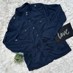 🎉HP🎉 Loft Utility Jacket 💗 Navy